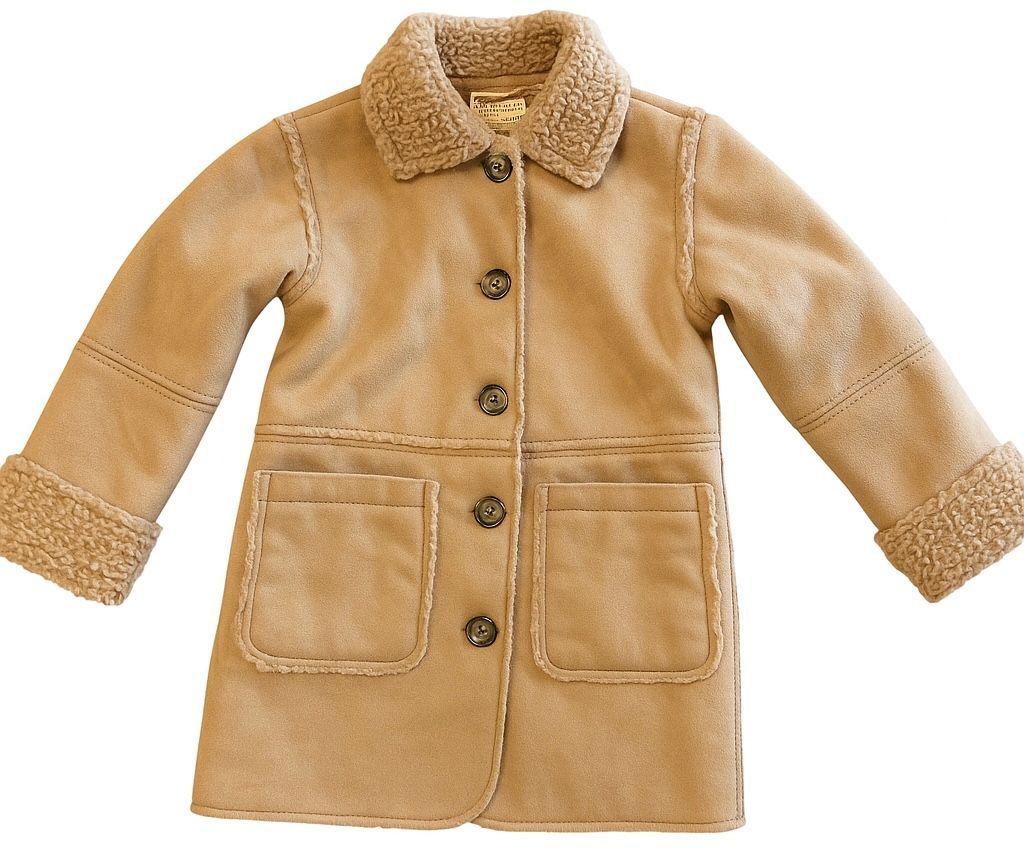 Biscotti Girls Coat Brown Faux Suede