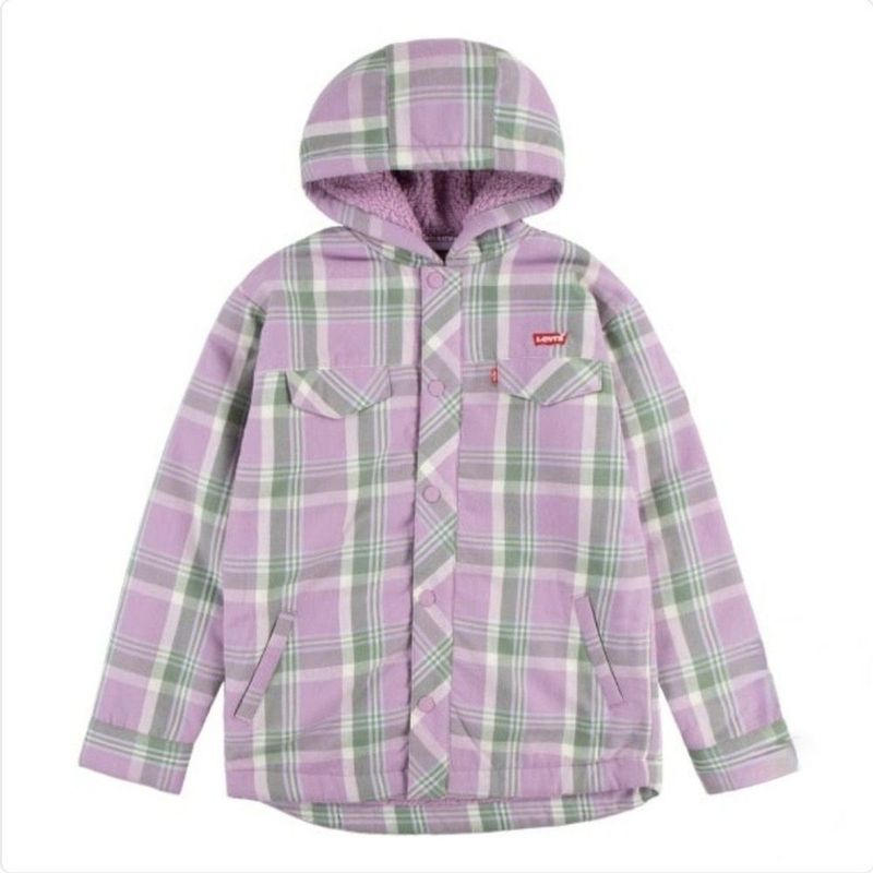 Levi's Youth Hooded Sherpa Lined Flannel