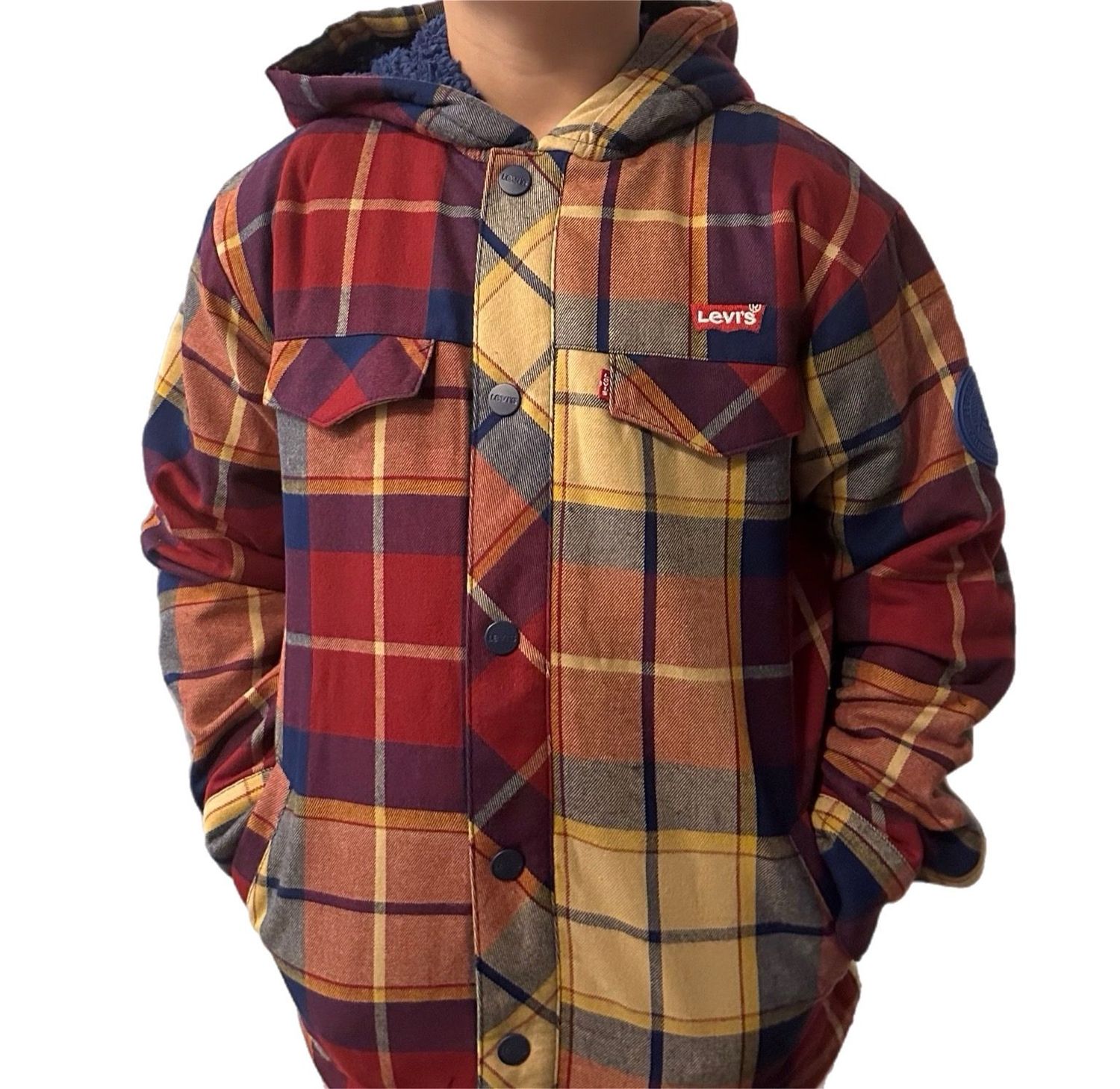 Levi's Youth Hooded Sherpa Lined Flannel