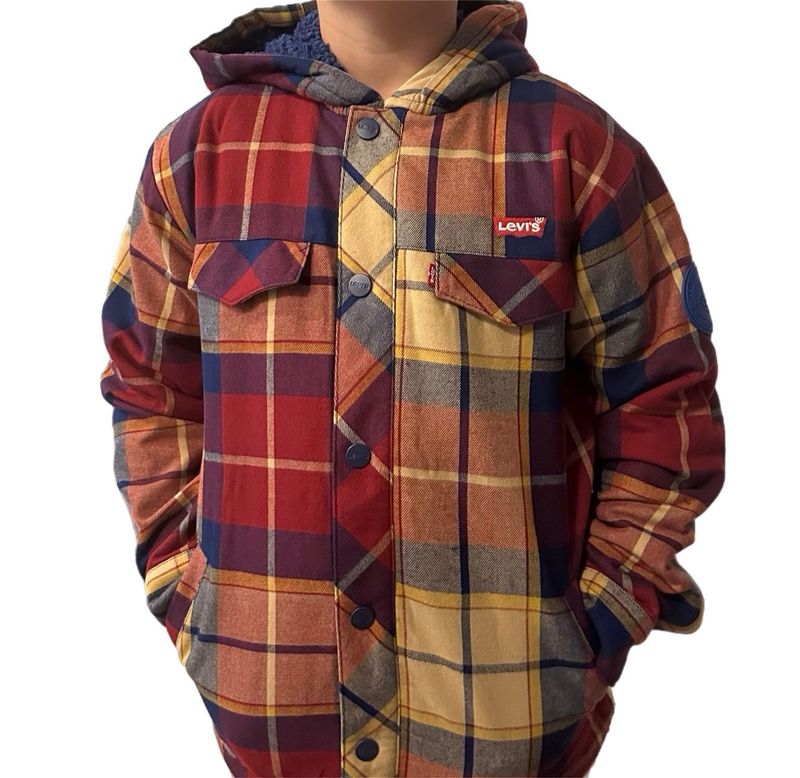 Levi's Youth Hooded Sherpa Lined Flannel