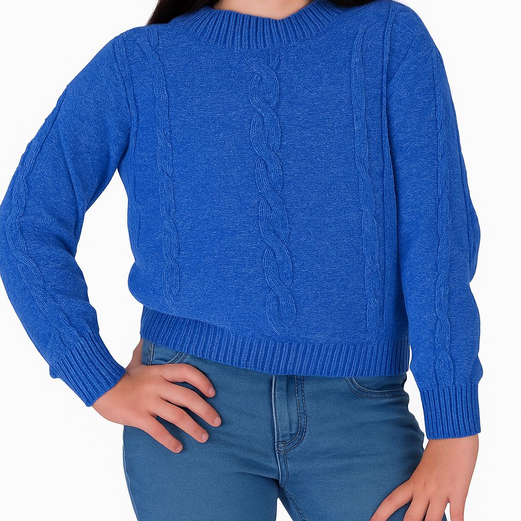 DKNY Youth Blue Plush Sweater
