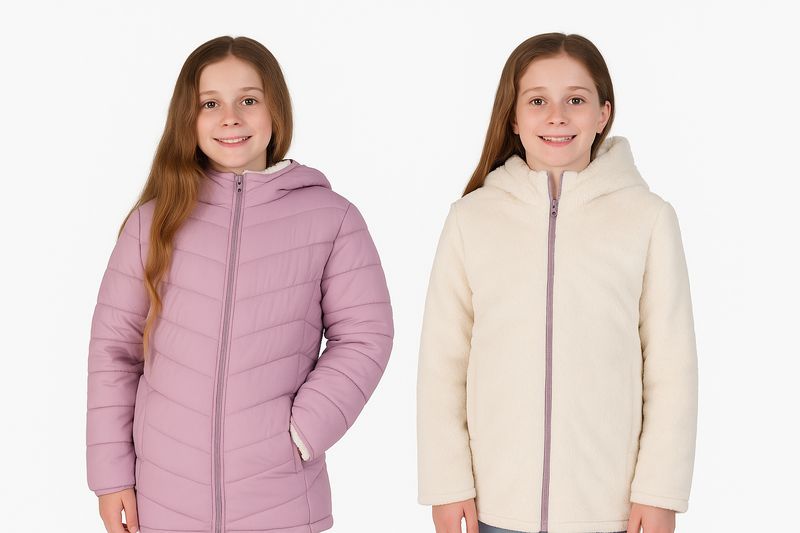Steve Madden Youth Girls Reversible Parka