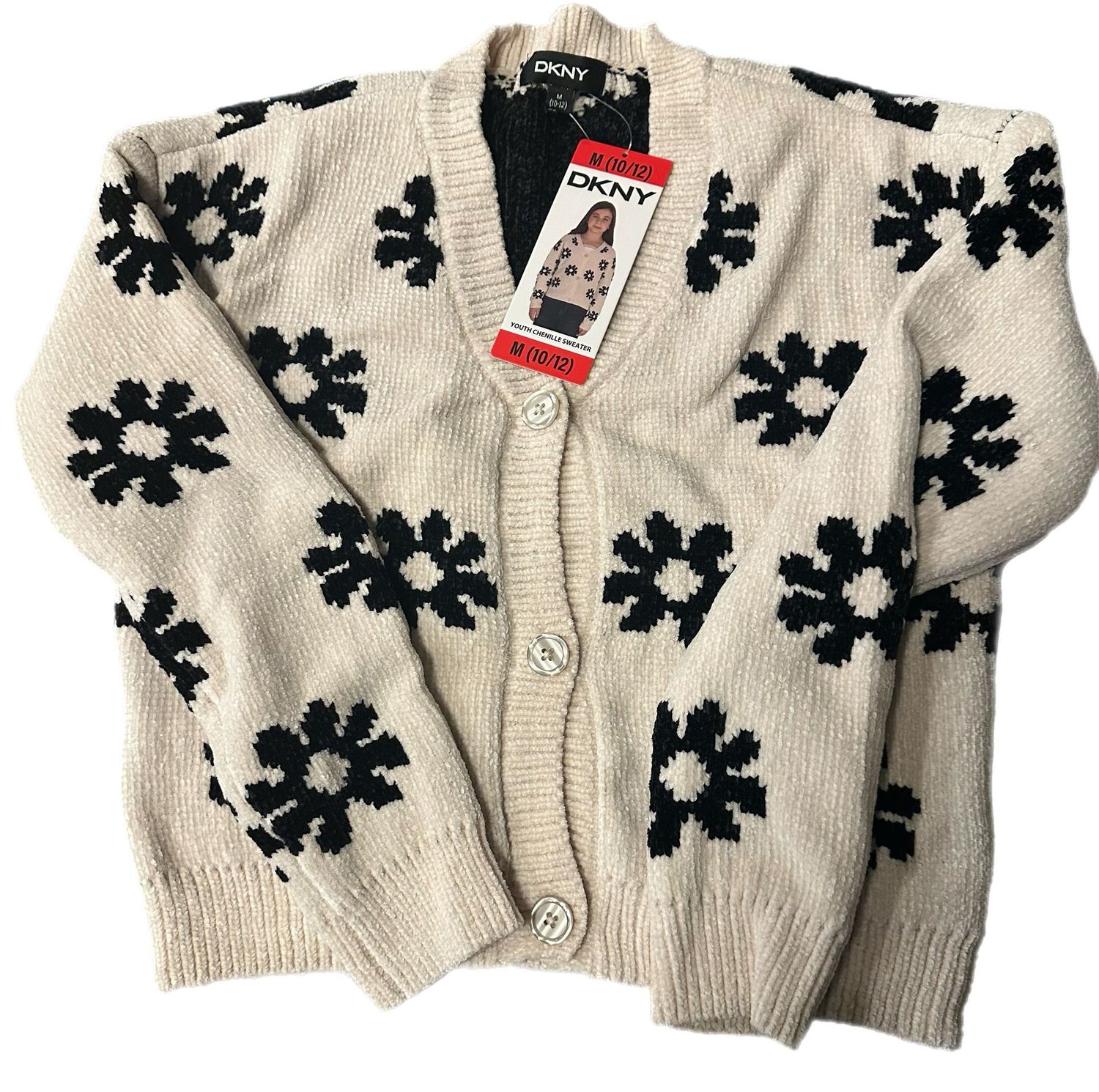 DKNY Girls Plush Cardigan
