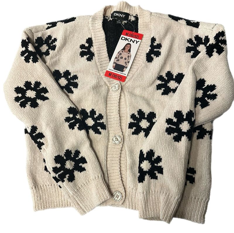 DKNY Girls Plush Cardigan