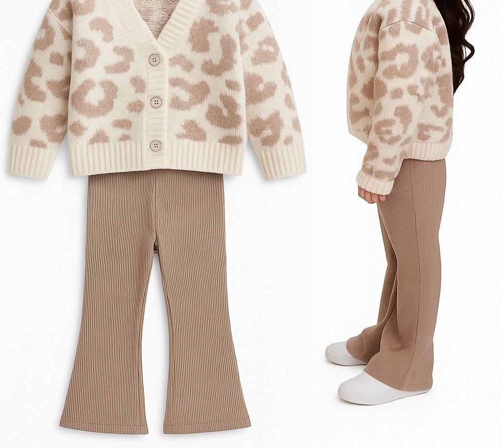 DKNY Set Animal Print Cadigan & Leggings