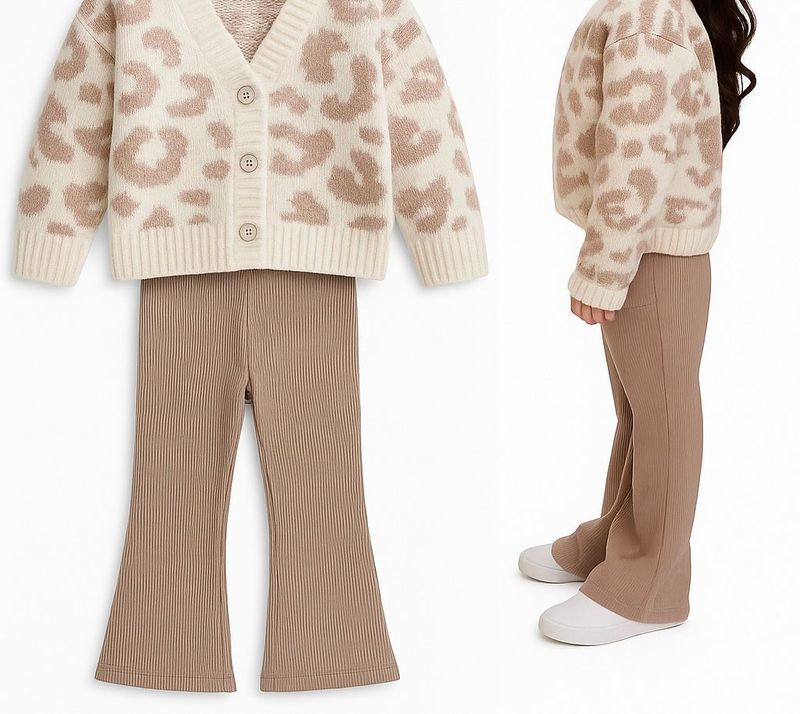 DKNY Set Animal Print Cadigan & Leggings