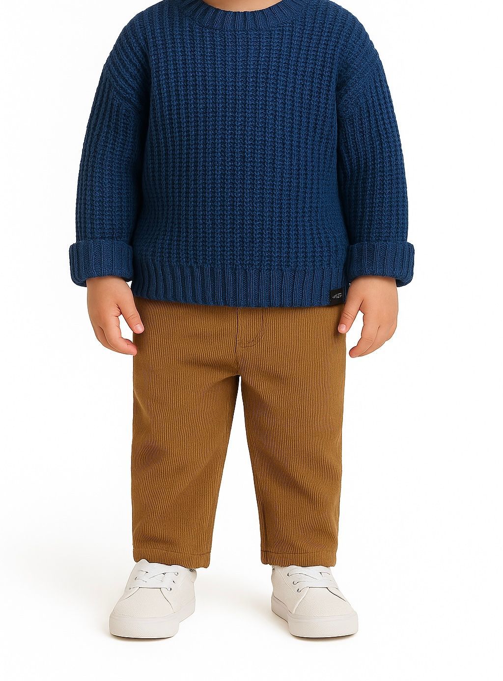 DKNY Set Blue Sweater & Beige Pants