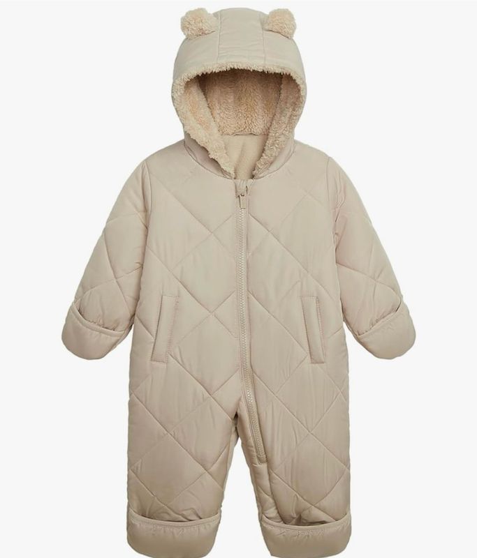 Carter's Quilted Sherpa-Lined Hooded Pram Suit