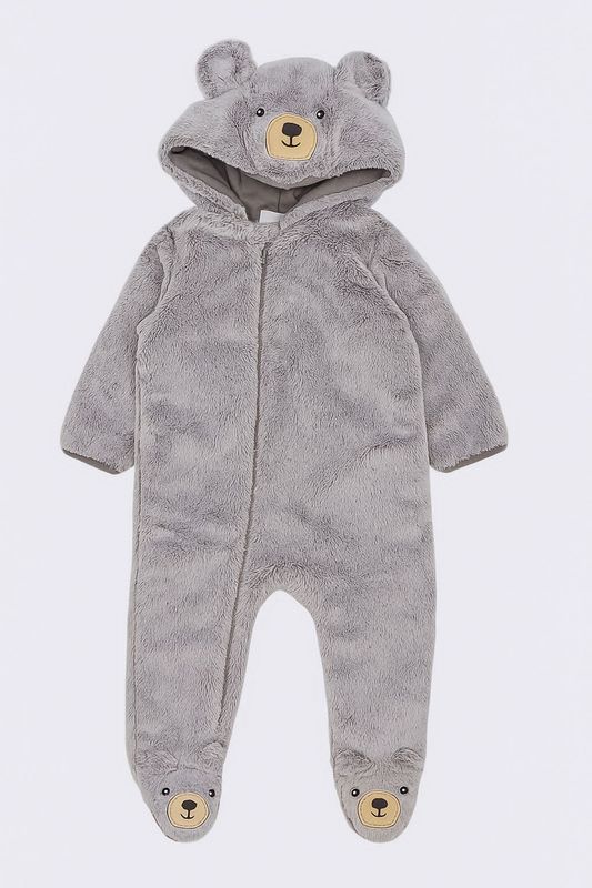KOALA Baby 1 Piece Plush Hooded Pram Suit Fleece Jumper