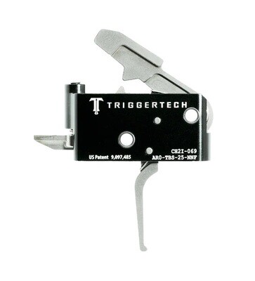 TriggerTech AR15 Adaptable Stainless Flat Trigger 2.5 - 5.0 lbs