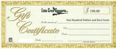 Little Crow Gunworks $100 Gift Certificate