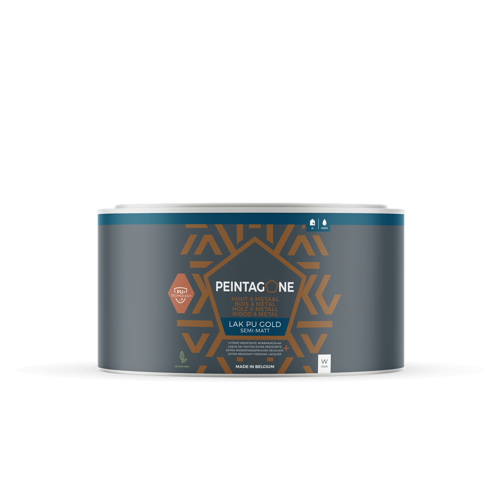 Lak PU Gold, Base: W, Hoeveelheid: 0.5 Liter