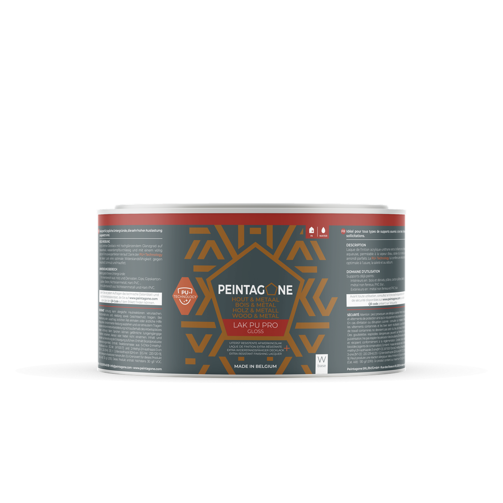 Lak PU Pro Gloss, Base: W, Hoeveelheid: 0.5 Liter