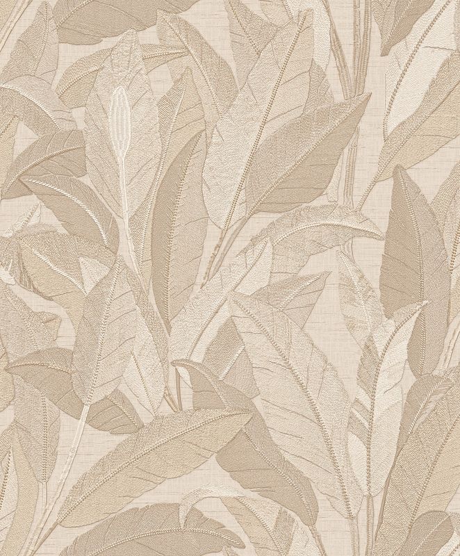 Renaissance 2 - embroidered leaves beige RE521052 Renaissance 2 - embroidered leaves beige RE521052