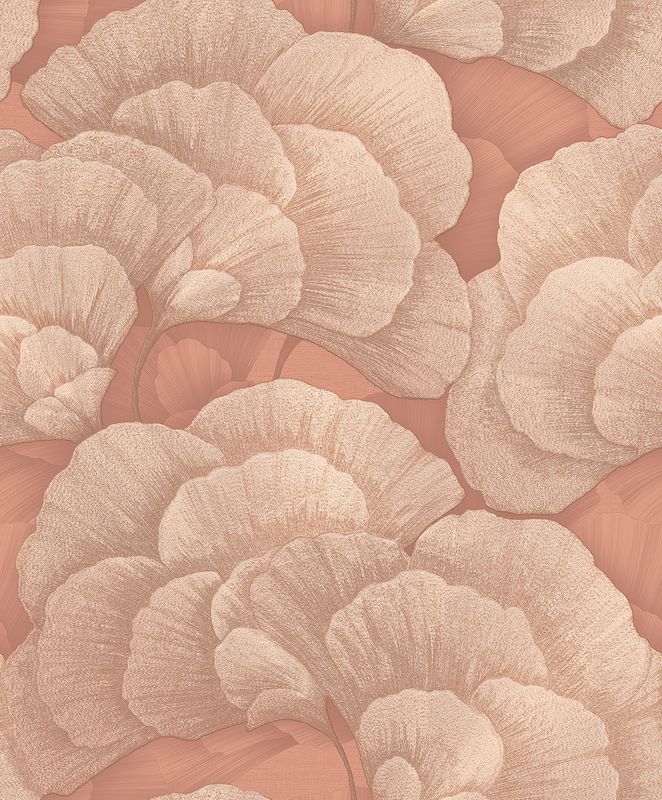 Renaissance 2 - embroidered blossom coral/gold RE521016 Renaissance 2 - embroidered blossom coral/gold RE521016