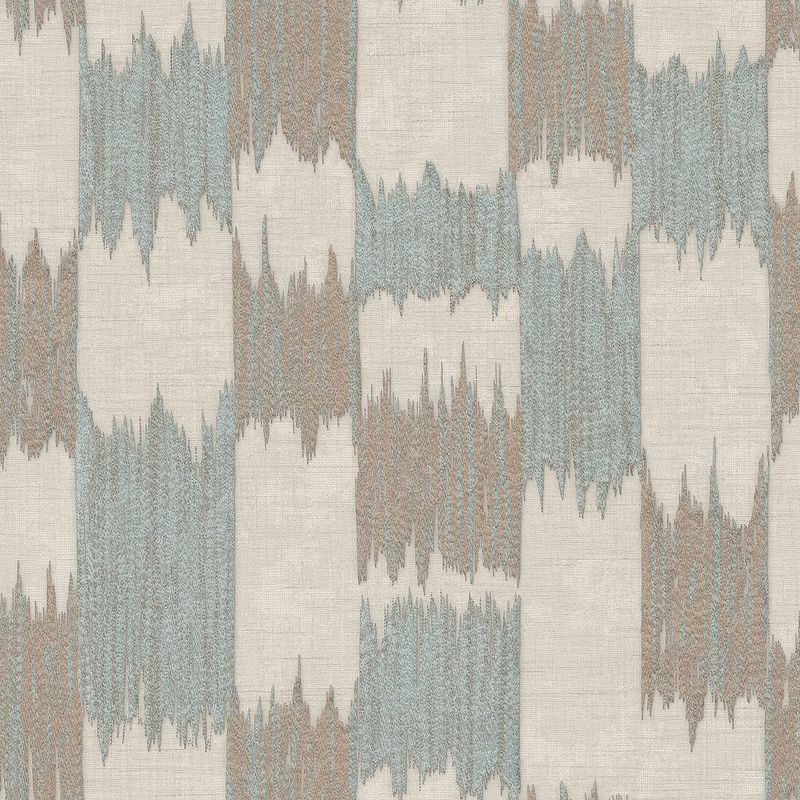 Renaissance 2 - textured loom aqua/brown RE521034