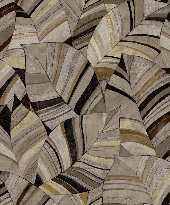 Serenity - Native Leaves Chocolate Brown SY27563