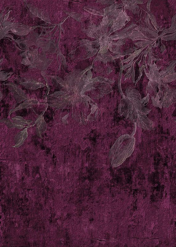 Enjoy Life - Golden Age Tulips bordeaux 200x280cm INK8205