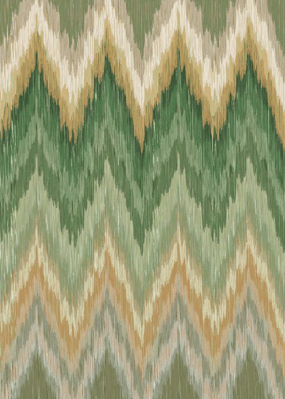 Enjoy Life - Flame Stitched Wall Green 200x280cm INK8230