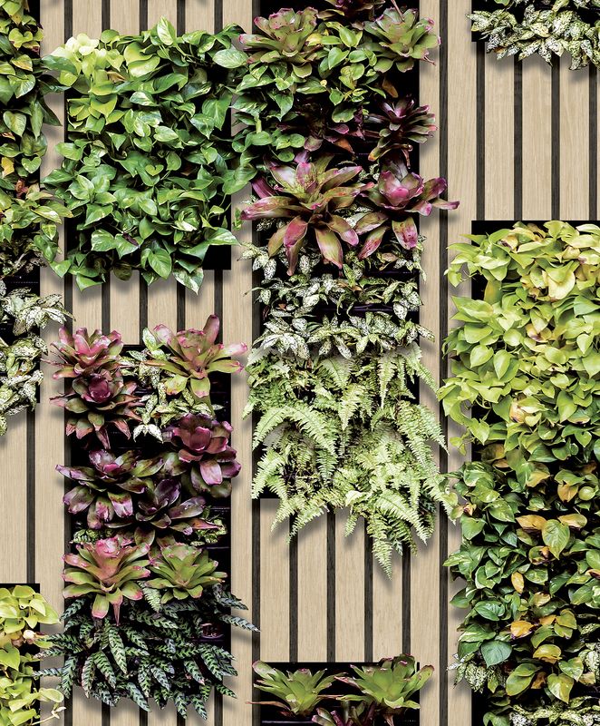 Artifice- planken/planten beige/groen M794-04