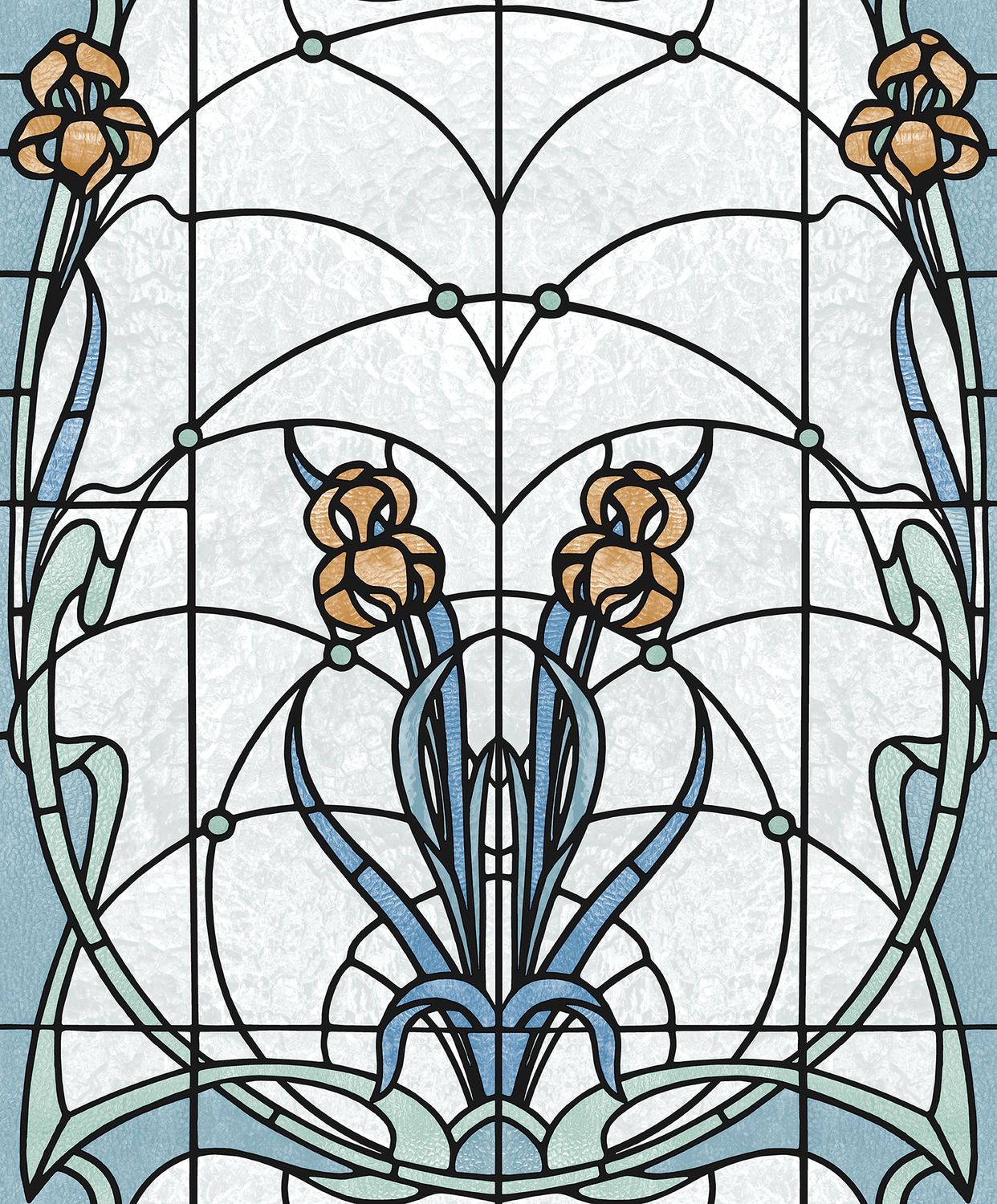 Artifice- glas in lood grijs/petrol M793-01