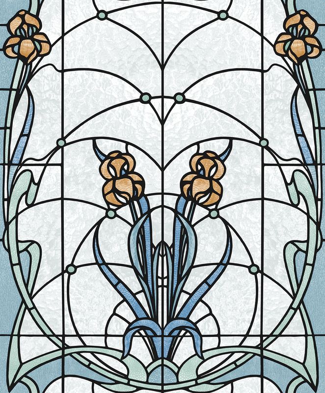 Artifice- glas in lood grijs/petrol M793-01