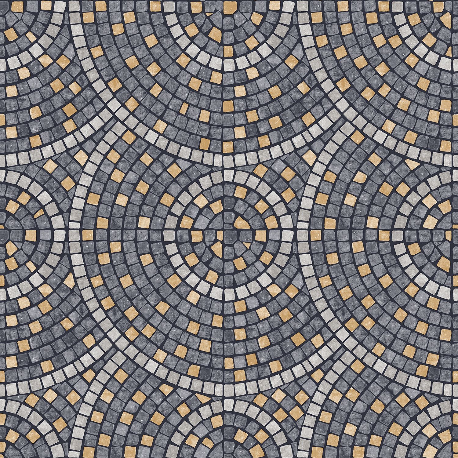 Artifice- mozaïek tegel d.grijs/oker M763-09