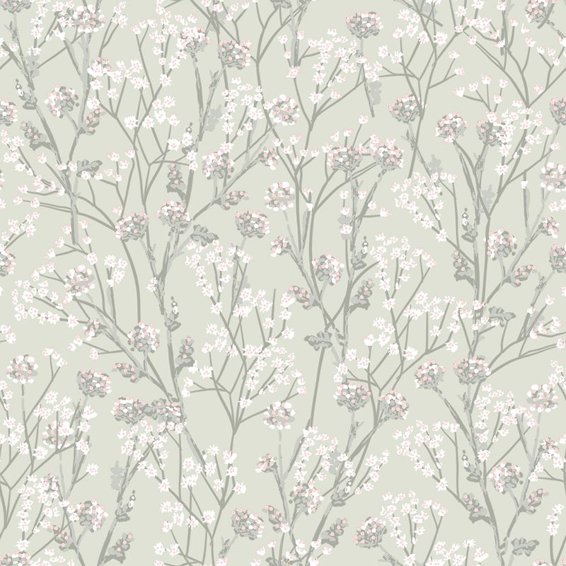 Flora- bloesem beige/roze M880.14