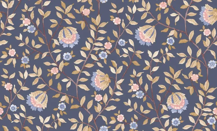 Botanique- Tree Branch blauw/beige B199-81D