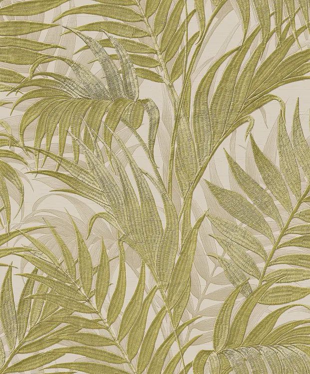 Grace Tropical palm leaf beige/grn GR322104 Grace Tropical palm leaf beige/grn GR322104
