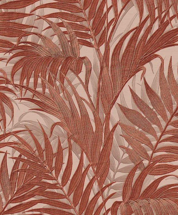 Grace Tropical palm leaf orange/beige GR322107