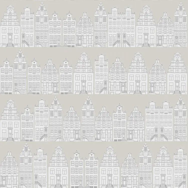 FC Joy- grachtenpanden beige/wit 72037