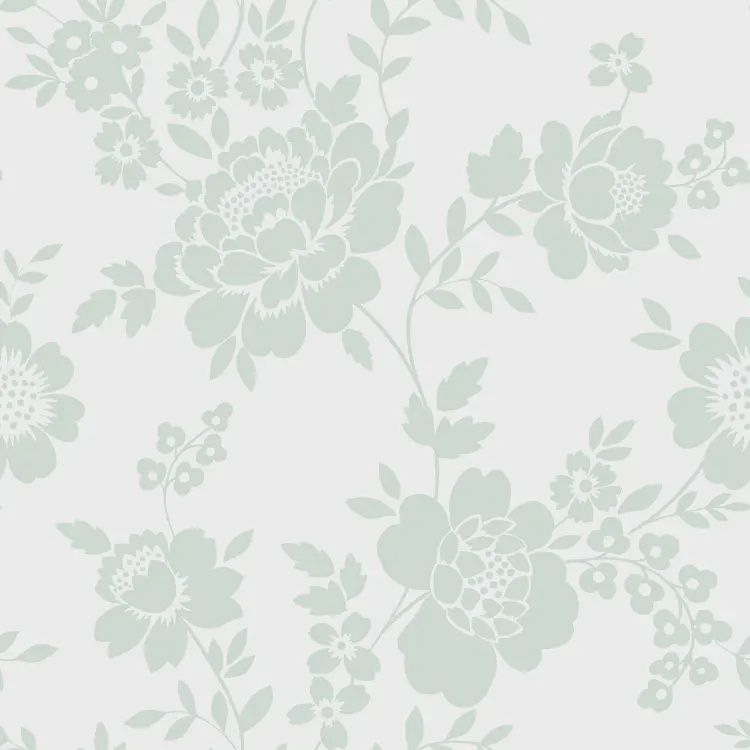 FC Joy- bloemen wit/mintgroen 72055