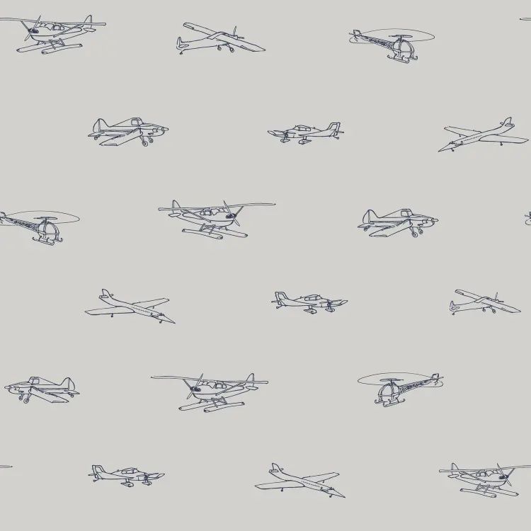 FC Joy- vliegtuigen grijs/blauw 72063