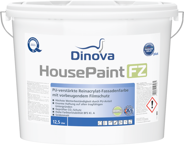 Dinova Housepaint Aqua, Base: W, Hoeveelheid: 1 Liter