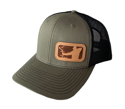 Military Green/Black Hat W/Patch Logo
