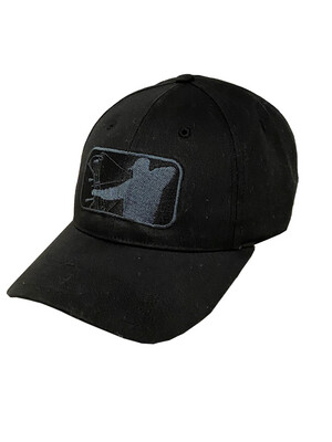Black Embroidered Adjustable Hat