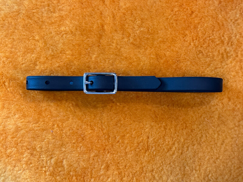 Slim Black BioThane Bit Hobble with Single Buckle