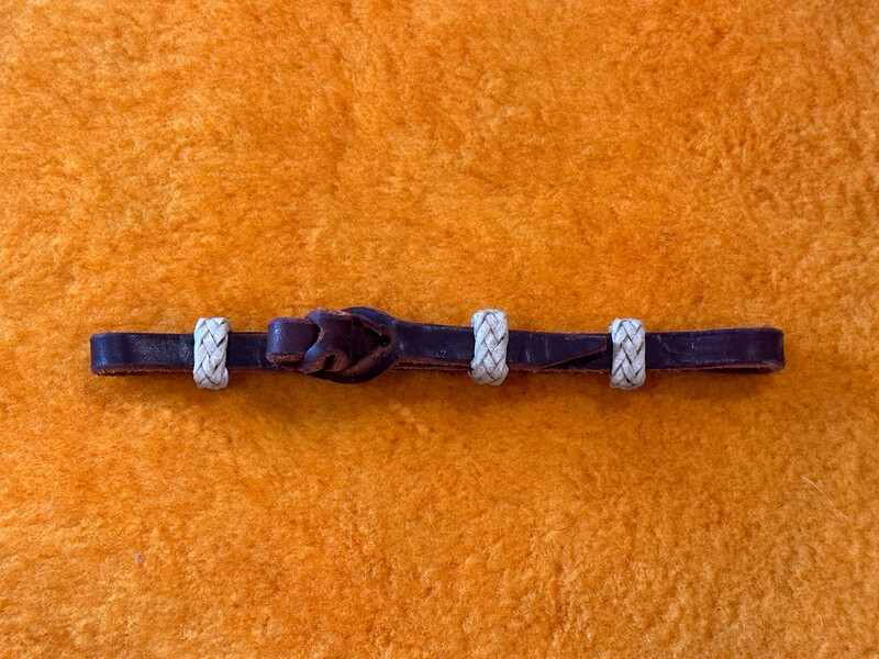 Leather Bit Hobble with Braided Raw Hide Keepers