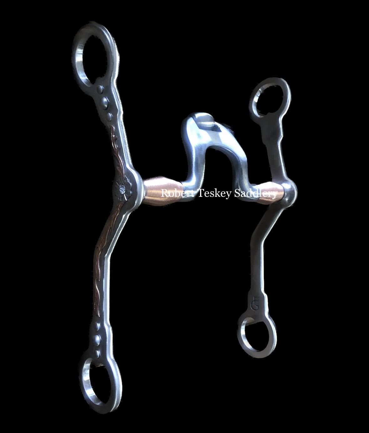 JG SS Tool Bit with Copper Trim and Crystal Stone