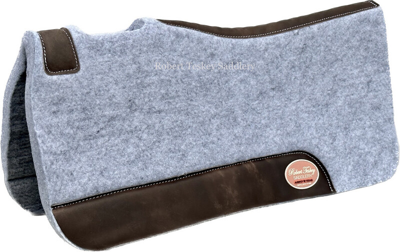 RT Moisture Wicking Felt Pad Contoured 1- inch Thickness with Smooth Wear Leathers Light Grey
