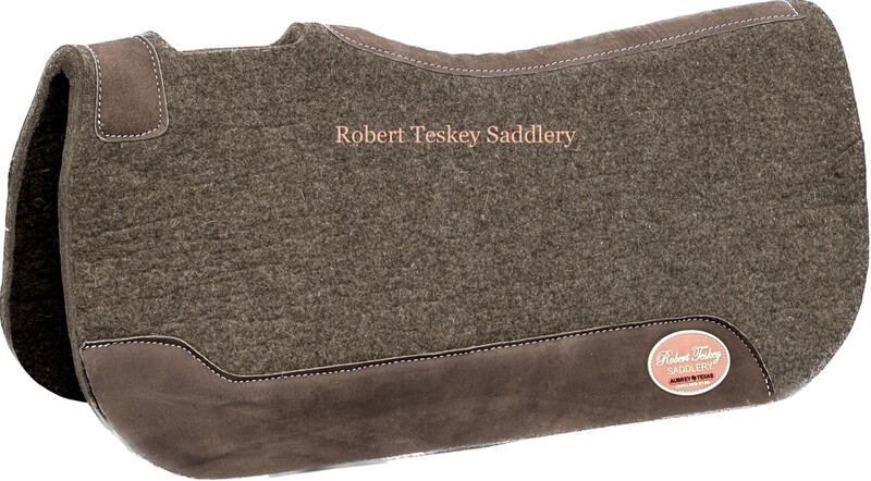 RT Moisture Wicking Felt Pad Contoured 1-inch Thickness with Smooth Wear Leathers Melange Brown