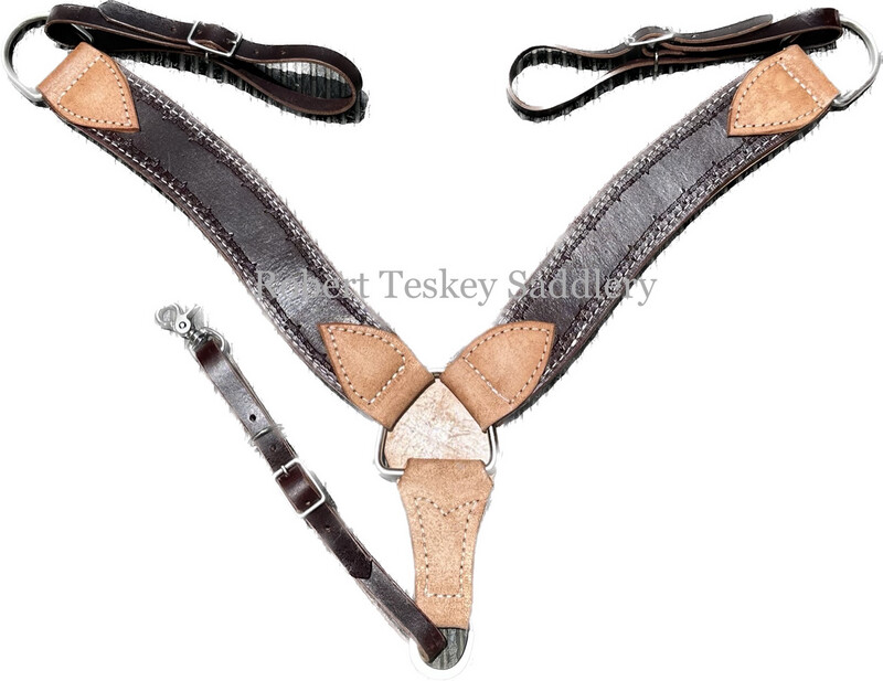 Breast Collar with Smooth Latigo Leather Shoulder Pieces in Dark Finish