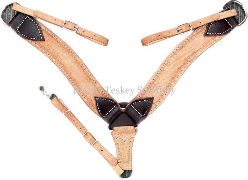 Breast Collar with Rough- out Leather Shoulder Pieces in Light Finish