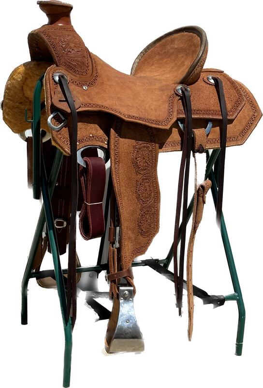 Robert Teskey Wade High Back Western Saddle with a 15 3/4- inch Seat