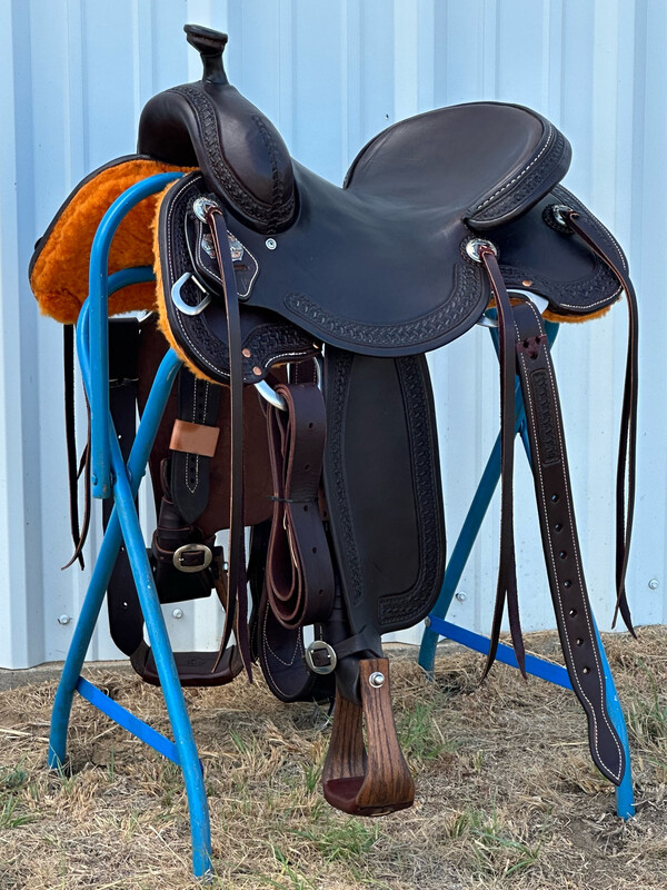 Stuart Rybak Cow Horse Saddle with a 15- inch Slick Out Seat