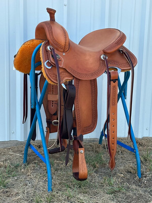 Stuart Rybak Cow Horse Saddle with a 15- inch Slick Out Seat