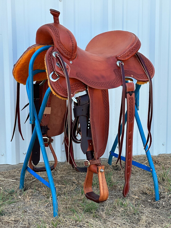 Stuart Rybak Cow Horse Saddle with a 15 1/2- inch Slick Out Seat