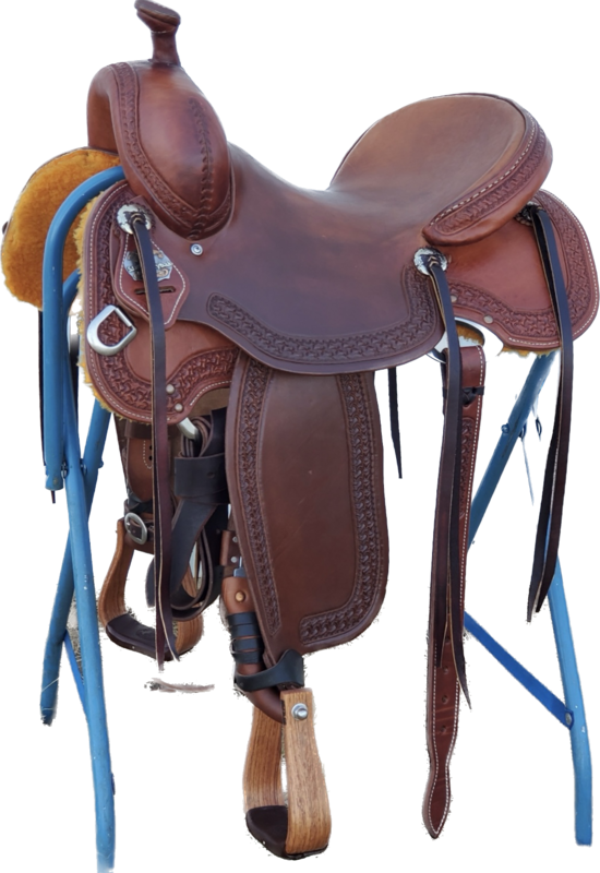 Stuart Rybak Cow Horse Saddle with a 15 1/2- inch Slick Out Seat