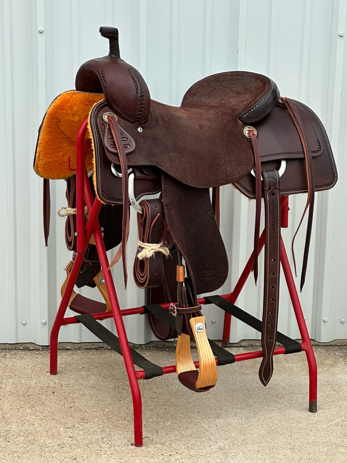 Ed Mathieus Las Vegas, Nv. Ranch Cutter with a 16- inch Rough Out Seat Chocolate